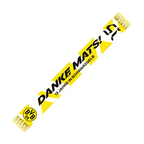 BVB scarf featuring the inscription “THANK YOU, MATS! 13 YEARS IN BLACK AND YELLOW,” the BVB logo, and an eye-catching black-and-yellow design, as a farewell gift for Mats Hummels.