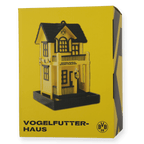 Mangiatoia per uccelli del BVB nei colori nero e giallo con il logo del Borussia Dortmund, perfetta per i tifosi e gli amanti della natura.