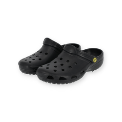 Zoccoli neri con logo giallo del BVB, ideali per i tifosi del Borussia Dortmund. Design comodo e sportivo.