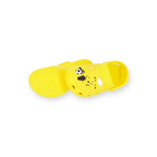 Zoccoli per bambini nei colori nero e giallo con il design del Borussia Dortmund, con motivi calcistici e solari, articoli ideali per i giovani tifosi.