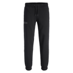 Pantalones de chándal negros de la colección BVB Essentials, con cintura elástica y un discreto logotipo del Borussia Dortmund bordado.