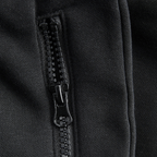 Vue détaillée d'un short de survêtement noir BVB Essentials avec fermeture éclair.