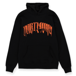 Sweat à capuche noir du BVB avec un logo « Dortmund » orange bien visible, chaud et confortable, idéal pour les supporters du Borussia Dortmund.