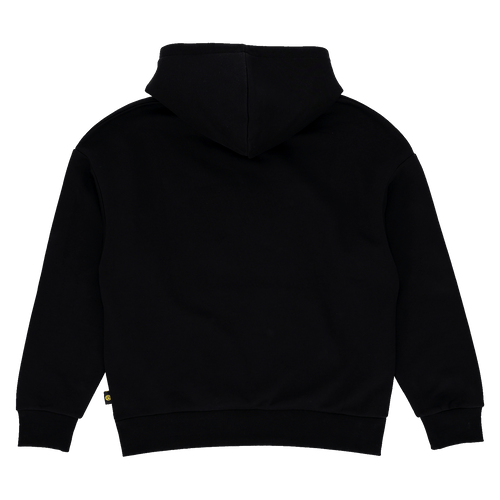 Sweat à capuche noir « BVB College » vu de dos, avec la capuche visible, produit officiel du Borussia Dortmund.