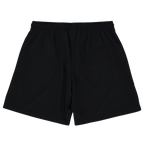 Pantaloncini da college neri del BVB realizzati in un tessuto confortevole, ideali per lo sport e il tempo libero, ripresi da dietro.