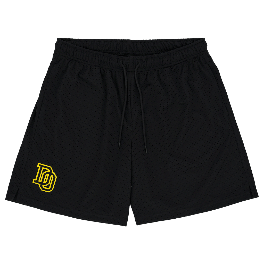 Pantaloncini da college neri del BVB con logo DO giallo. Comoda fascia elastica in vita con cordoncino per una vestibilità ottimale. Ideali per i tifosi e per le attività sportive.