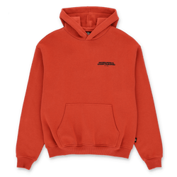 Sweat à capuche urbain BVB très stylé, de couleur orange, avec le logo du Borussia Dortmund sur la poitrine. Idéal pour les supporters et les loisirs.