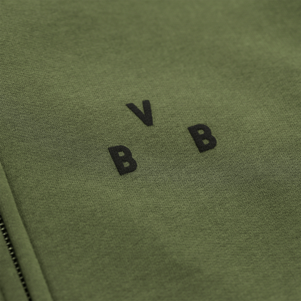 BVB Urban zip-up jacket in petrol blue with a subtle BVB logo on the chest.