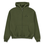 Petrol-green BVB Urban zip-up jacket with a hood, zipper, and subtle BVB logo; a stylish and comfortable piece of fan merchandise.