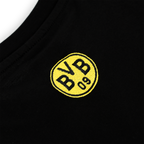 Black BVB T-shirt with a yellow BVB-09 logo, perfect for Borussia Dortmund fans.