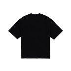 Schwarzes BVB College T-Shirt für Kinder, schlichte Gestaltung, Rückansicht.