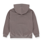 Gray heathered BVB kids' hoodie, shown from the back with a hood—perfect for fans. Comfortable and sporty design.