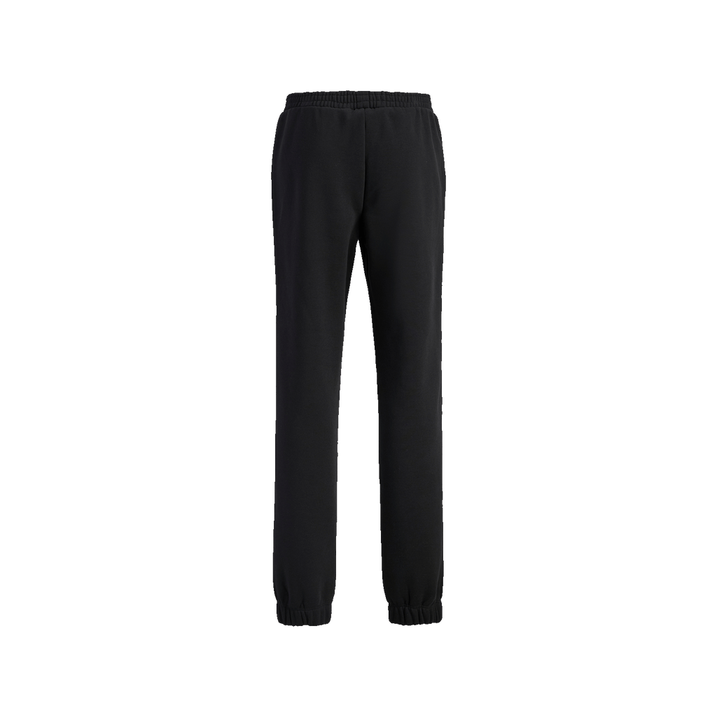 シンプルなデザインで、裾にゴムが入ったキッズサイズのブラック「BVB Essential」スウェットパンツ。ボルシア・ドルトムントのファンにぴったりです。