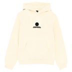 Off-White Kapuzenpullover BVB Core mit schwarzem Borussia Dortmund-Logo auf der Brust, perfekt für Fans.