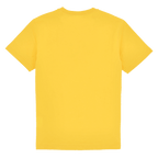 Rückansicht eines gelben BVB Core T-Shirts mit schlichtem Design und kurzen Ärmeln.