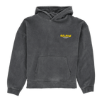 Felpa con cappuccio BVB Urban nei toni del nero e del grigio, con stampa graffiti “Null Neun” in giallo e tasca a marsupio, capo casual per i tifosi dal design urbano effetto slavato.