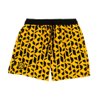 Pantaloncini “BVB Festival II” nei colori nero e giallo, con un accattivante motivo geometrico, vita elasticizzata e logo BVB ricamato.
