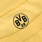 Gelbes BVB T-Shirt für Frauen mit aufgedrucktem BVB 09-Logo und sportlicher Optik.