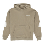 Felpa con cappuccio BVB da donna color verde salvia, con tasca a marsupio e discreta scritta “Borussia” sul davanti, ideale per il tempo libero e come abbigliamento da tifoso.