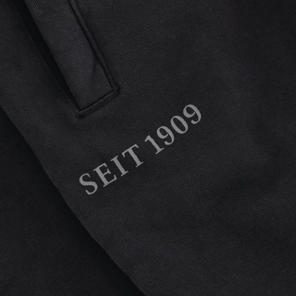 Pantalon de survêtement noir BVB pour femme, orné de l'inscription « SEIT 1909 », idéal pour les fans du Borussia Dortmund, adapté aux activités sportives et de loisirs.