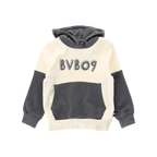 Felpa con cappuccio per bambini con design color block del BVB e grande scritta “BVB09” sul davanti.