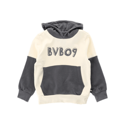 Children's hoodie in a BVB color-block design with large "BVB09" lettering on the front.