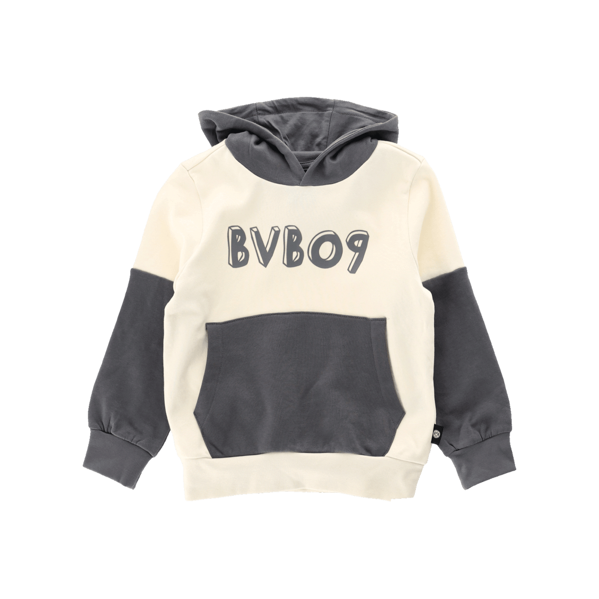 Kinder Kapuzenpullover im BVB Colorblock-Design mit großem BVB09-Schriftzug auf der Vorderseite.