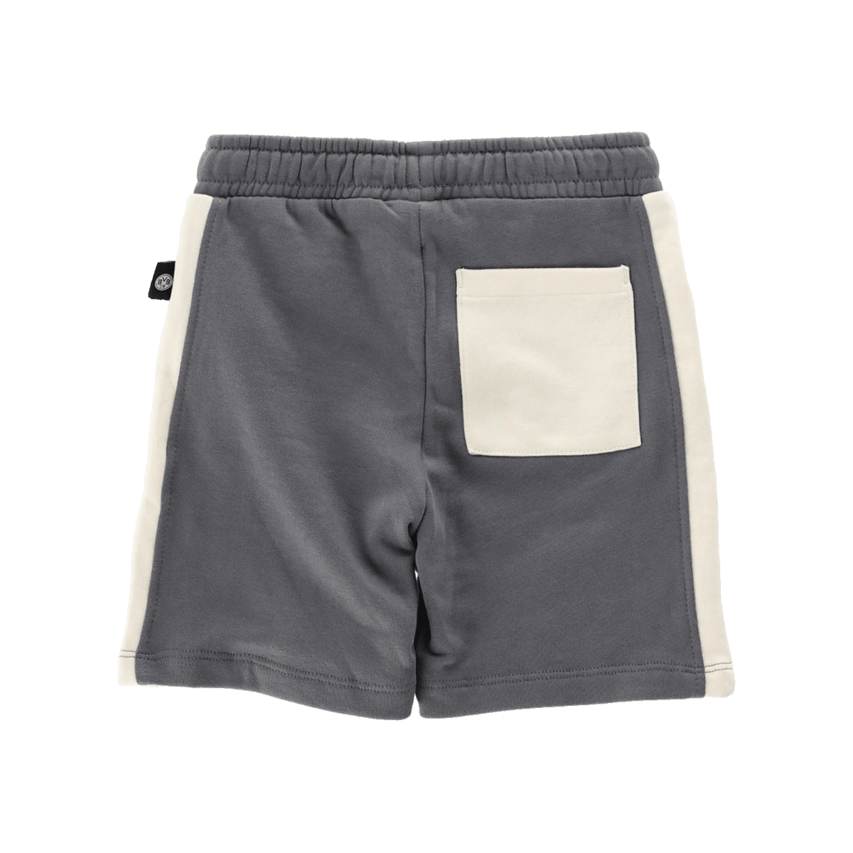 Die BVB Sweatshorts Colorblock II für Kinder vereinen Stil und Komfort mit ihrem grau-weißen Design, elastischem Bund und praktischer Gesäßtasche, ideal für Freizeit und Sport.