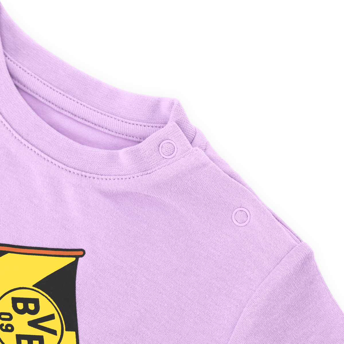 Maglietta viola del BVB per neonati e bambini piccoli con motivo di Sesame Street e pratici bottoni a pressione sulla spalla.