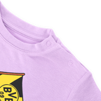 Maglietta viola del BVB per neonati e bambini piccoli con motivo di Sesame Street e pratici bottoni a pressione sulla spalla.