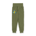 Grüne Jogginghose für Babys und Kleinkinder mit BVB-Logo und Krümelmonster-Design, bequemer Schnitt, ideal für kleine Fans.