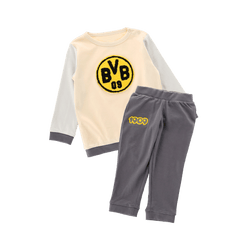 BVB Jogging-Set 1909 für Babys und Kleinkinder in schwarzgelbem Design mit BVB-Logo und 1909-Aufdruck.