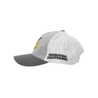 Casquette BVB gris-noir pour bébés et jeunes enfants, ornée d'un motif EMMA et du logo du Borussia Dortmund, un article de supporter idéal pour les tout-petits.