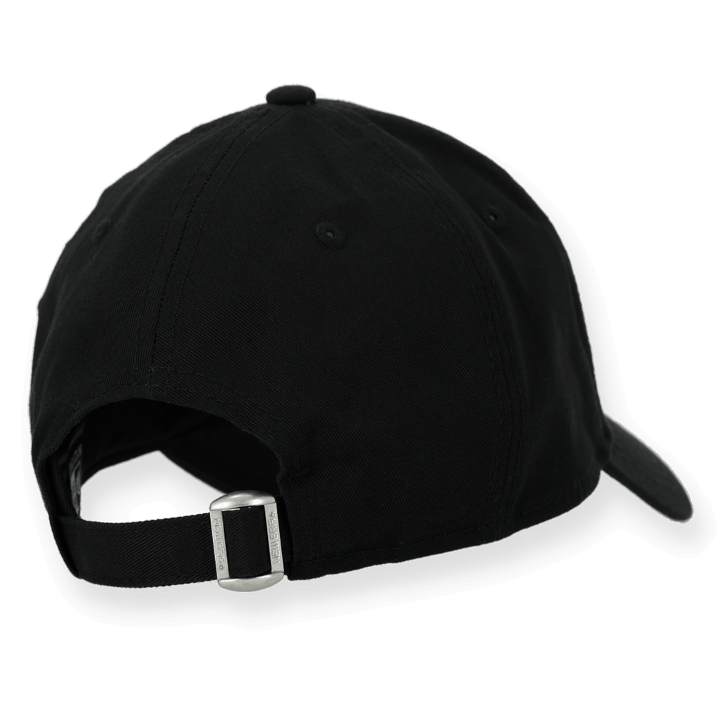 Black BVB cap by New Era in the 9Forty style, rear view showing an adjustable metal strap. Perfect as a fan accessory.