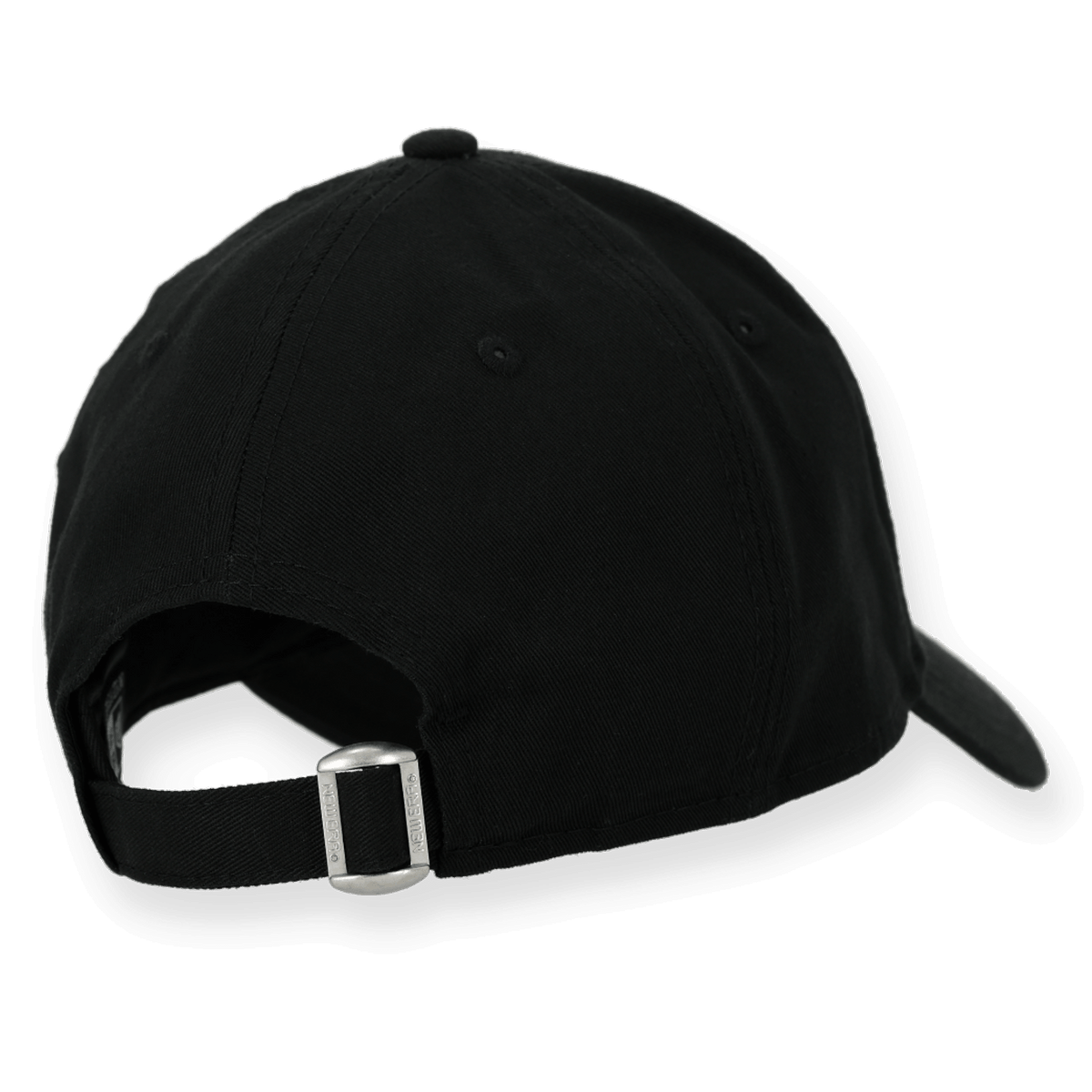 Schwarze BVB-Cap von New Era im 9Forty-Design, Rückansicht mit verstellbarem Metall-Verschluss. Perfekt als Fan-Accessoire.