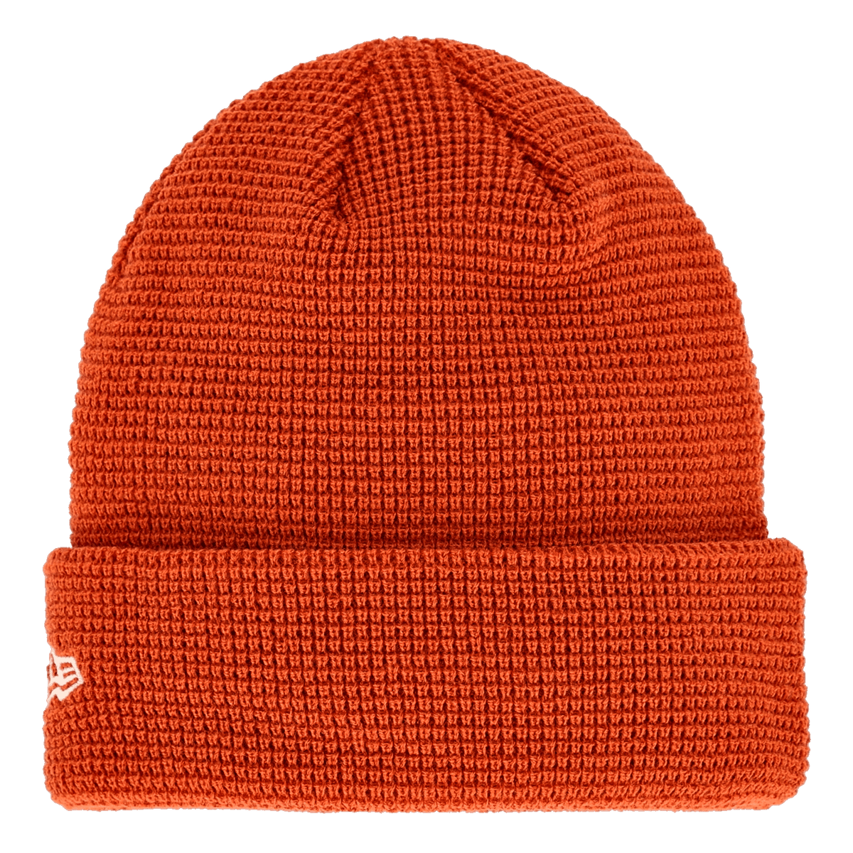BVB Beanie New Era in leuchtendem Orange mit Waffelstruktur, ideal als modisches Accessoire und Fanartikel für Borussia Dortmund Fans
