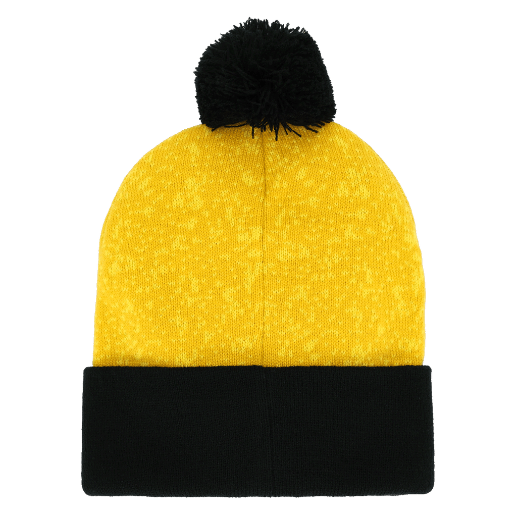 Berretto a pompon nero e giallo del BVB con risvolto nero, pompon nero e discreto logo del BVB per i tifosi del Borussia Dortmund.