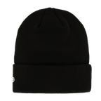 Schwarze BVB-Mütze von New Era, geeignet für Kinder, schlichtes Design mit kleinem Logo an der Seite, ideal für Fans von Borussia Dortmund.