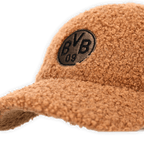 Casquette pour enfants au motif « nounours » marron, ornée du logo BVB 09 brodé, idéale comme article de fan stylé du Borussia Dortmund.