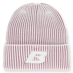 Bonnet BVB violet à côtes, avec logo « B » brodé, un accessoire tendance pour les fans.