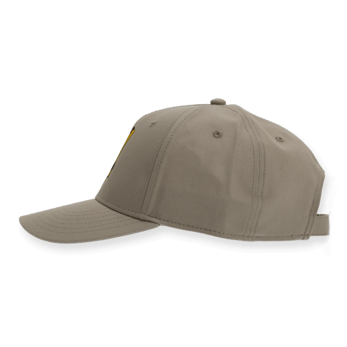 Beigefarbene BVB-Sesamstraße-Cap für Herren in Seitenansicht mit verstellbarem Verschluss, ideales Fanaccessoire.
