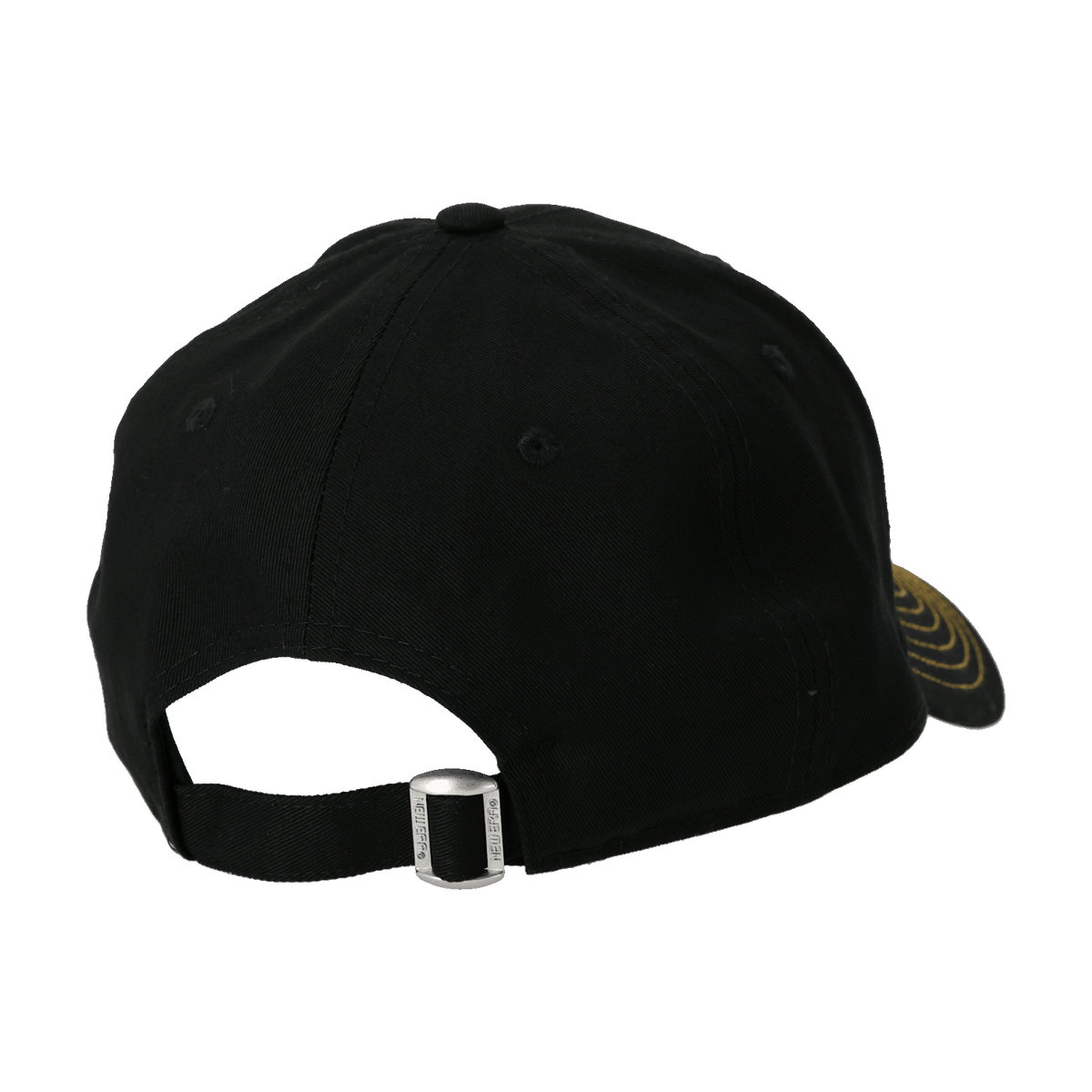 Schwarze Cap von Borussia Dortmund, Modell New Era 9Forty, mit Rote-Erde-Design und verstellbarem Verschluss.