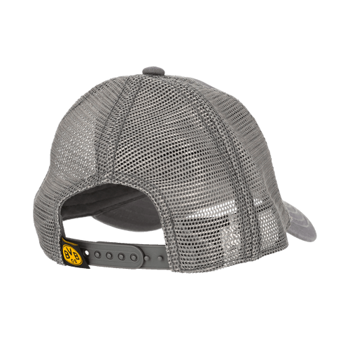 Gray BVB graffiti cap for toddlers with a black-and-yellow BVB logo and an adjustable mesh back.