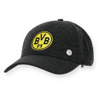 这款黑色多特蒙德（BVB）棒球帽正面印有黄色“BVB-09”标志，设计简约，是多特蒙德球迷的理想之选。