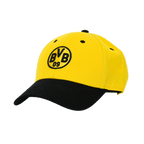 Black-and-yellow BVB cap for kids with a large logo on the front, perfect as a fan item and accessory.