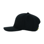 BVB Snapback-Cap in Schwarz mit eingesticktem Borussia Dortmund-Schriftzug und gelbem Emblem an der Seite, ideal für Fans und als Freizeitaccessoire