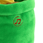 Bandera de esquina verde del BVB con el logotipo rojo de las notas musicales bordado, ideal como artículo para aficionados y como decoración para los seguidores del Borussia Dortmund.