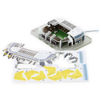 BVB Mini-Puzzle in schwarzgelbem Design als detailgetreue Nachbildung des SIGNAL IDUNA PARKs mit Einzelteilen zum Basteln, ideale Geschenkidee für Dortmund-Fans.