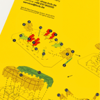 Detailansicht eines schwarzgelben Mini-Puzzles aus dem BVB-Fanshop mit Anleitung zur Montage.