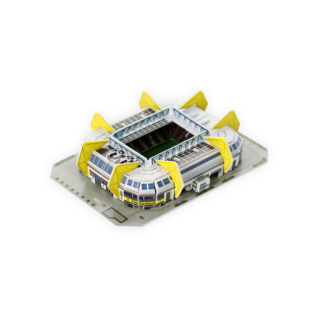 Mini Puzzle des SIGNAL IDUNA PARKs von Borussia Dortmund in Vereinsfarben schwarzgelb, ideal als Fanartikel oder Geschenkidee.